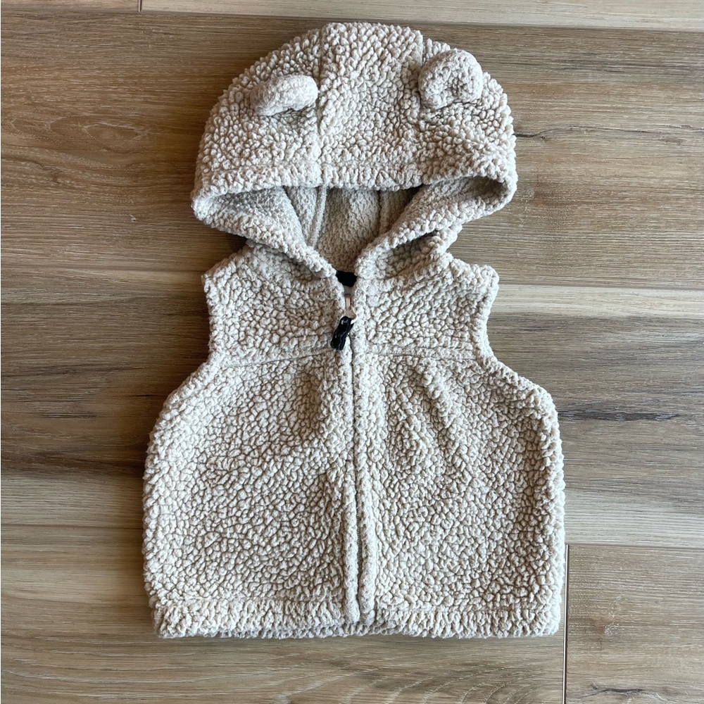 Carter's Cream Sherpa Vest with Ears